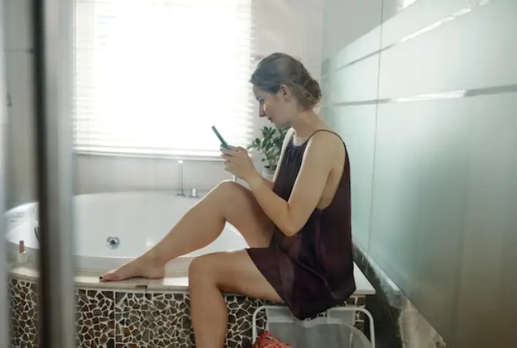 Person gaming to relax alone