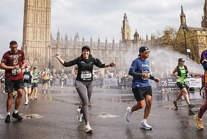 Group of runners exploring destination