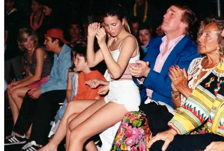 Ivanka sits on the Trump Lap
